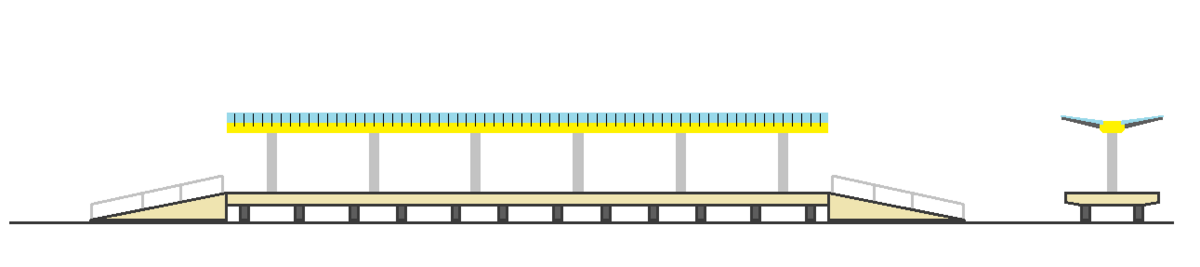 Hochbahnsteig-Zeichnung mit langem Glas-Dach hellgraue Sttzen.png