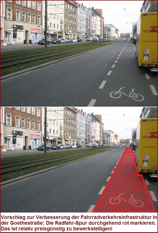 Projekt 10 17 Goethestrae rot markierte Fahrradspur.jpg
